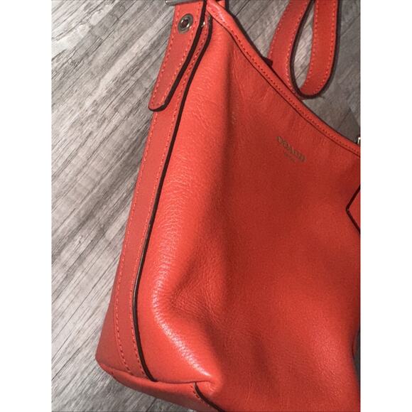 Coach Legacy Leather Mini Duffle Crossbody Bag in Red/Coral 19901 - Picture 7 of 16